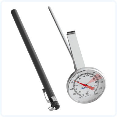 8" Hot Beverage / Frothing Thermometer 0 - 220 Degrees Fahrenheit